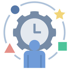 time flat style icon