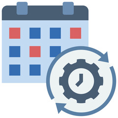 Obraz premium time flat style icon