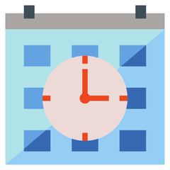 time flat style icon