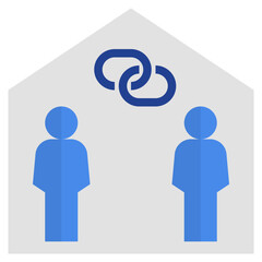 together flat style icon