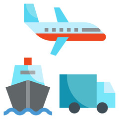 transportation flat style icon