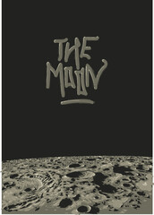 Vista desde la superficie con cráteres de la Luna. © Vlad