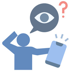 vision flat style icon