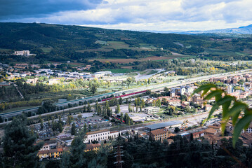 aerial view of the city