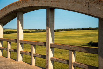 Abandoned bridge on the prairie, Saskatchewan