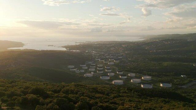 Gas deposits in Italy with stunning landscape view