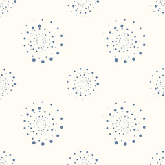 Vector seamless pattern of spiral radial circles. Halftone design.