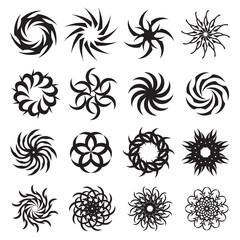 circle tribal tattoo collection. circle abstract icon