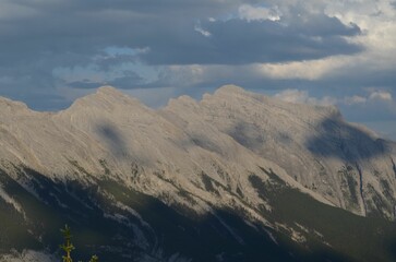 Aerial view of beautiful mountains during winter