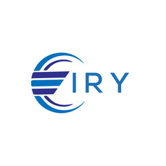IRY letter logo. IRY blue image on white background. IRY vector logo design for entrepreneur and business. IRY best icon. - obrazy, fototapety, plakaty