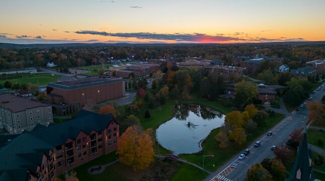 Mount Allison University Campus Drone Aerial Photo - Fall Semester 2022
