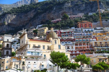 Fototapeta na wymiar Beautiful view of Positano at the Amalfi Coast, Province of Salerno, Italy