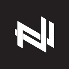 Creative Letter NV VN Logo Design Icon , VN NV Vector Logo Template