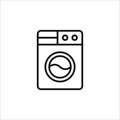 washing machine icon vector. electric appliances icon line style on white background