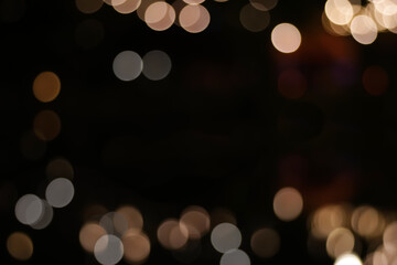 abstract blur bokeh light background banner. Horizontal background with blur bokeh effects for...