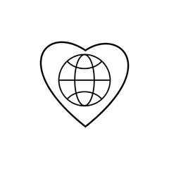 Globe world icon vector logo design template