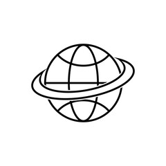 Globe world icon vector logo design template