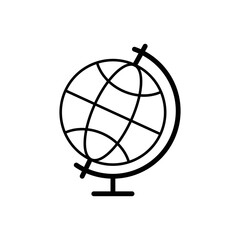Globe world icon vector logo design template