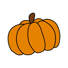 Yellow autumn pumpkin