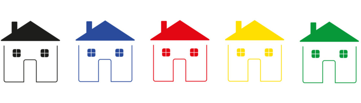 house Cabin vector multi color icon isolated on transparent background, house Cabin transparency logo design