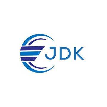 JDK letter logo. JDK blue image on white background. JDK vector logo design for entrepreneur and business. JDK best icon.	
