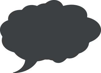 white colored speech bubble icon - vector illustration