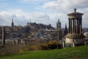 Landscape of old Edinburgh city