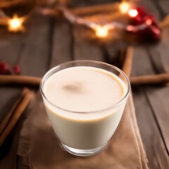 Holiday Christmas Eggnog Latte Drink