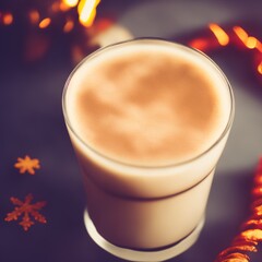 Holiday Christmas Eggnog Latte Drink