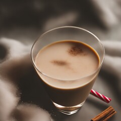 Holiday Christmas Eggnog Latte Drink