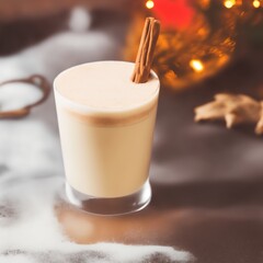 Holiday Christmas Eggnog Latte Drink