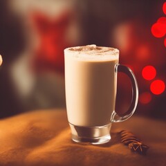 Holiday Christmas Eggnog Latte Drink