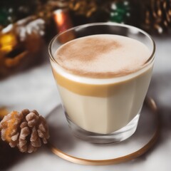 Holiday Christmas Eggnog Latte Drink