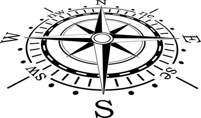 vector black compass