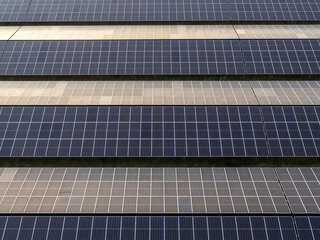 Drone image of various solarpanels