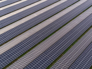 Drone image of various solarpanels