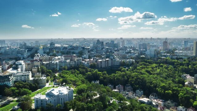 Looking Across Kiev In Summer