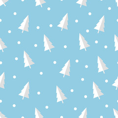 Christmas tree pattern on pink background.