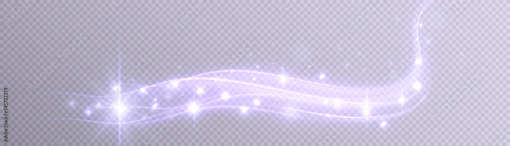 Poster Glowing shiny abstract curved lines. Magical light movement Curve light effect. Futuristic light energy effect.