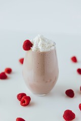Vertical shot of the Raspberry Milkshake