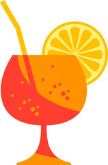 Bright cocktail. Illustration