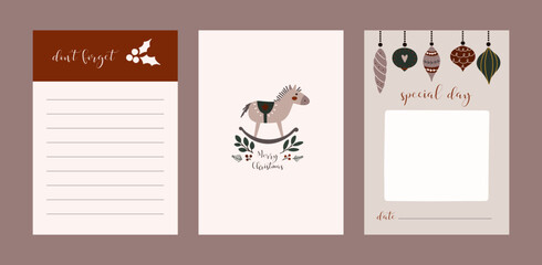 Christmas daily planners templates