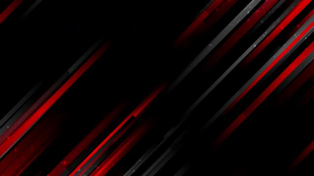 Abstract Geometry Backgroud With Red Black Stripes And Dots. Seamless Looping Technology Motion Design. Video Animation Ultra HD 4K 3840x2160