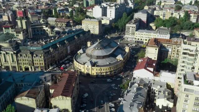 Aerial view of the Besarabsky market