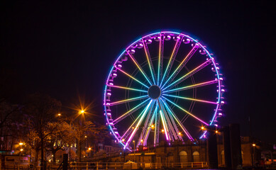 ferris wheel in night