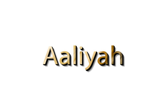 AALIYAH 3D MOCKUP NAME