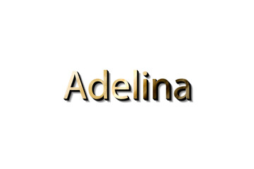ADELINA 3D GOLD AND BLACK MOCKUP