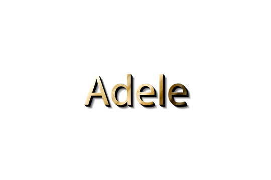 ADELE 3D GOLD AND BLACK MOCKUP