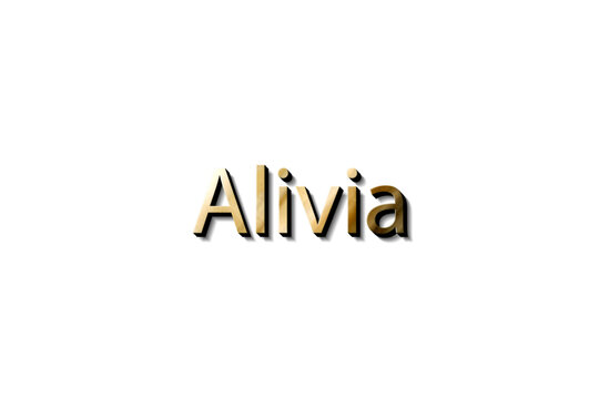 3D MOCKUP NAME ALIVIA