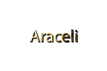 ARACELI 3D NAME MOCKUP